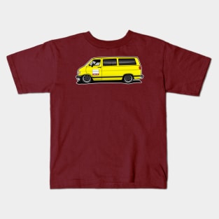 1994 Dodge Van Yellow Mid Kids T-Shirt
